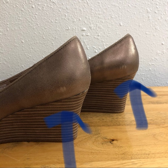 Fossil Open Toe Wedge Heel Bronze Size 11 (runs small fits Women’s size 10) - Picture 10 of 13